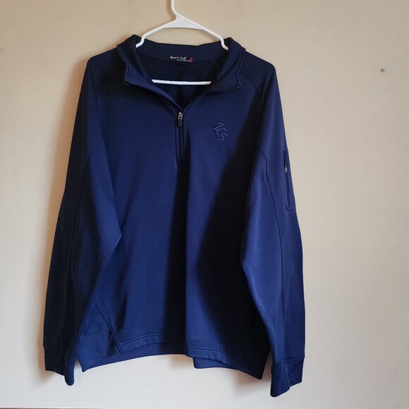 Sport-Tek Other - Sport Tek Men's Navy-Blue Half Zip Jacket With Sleeve Pocket. Size Large